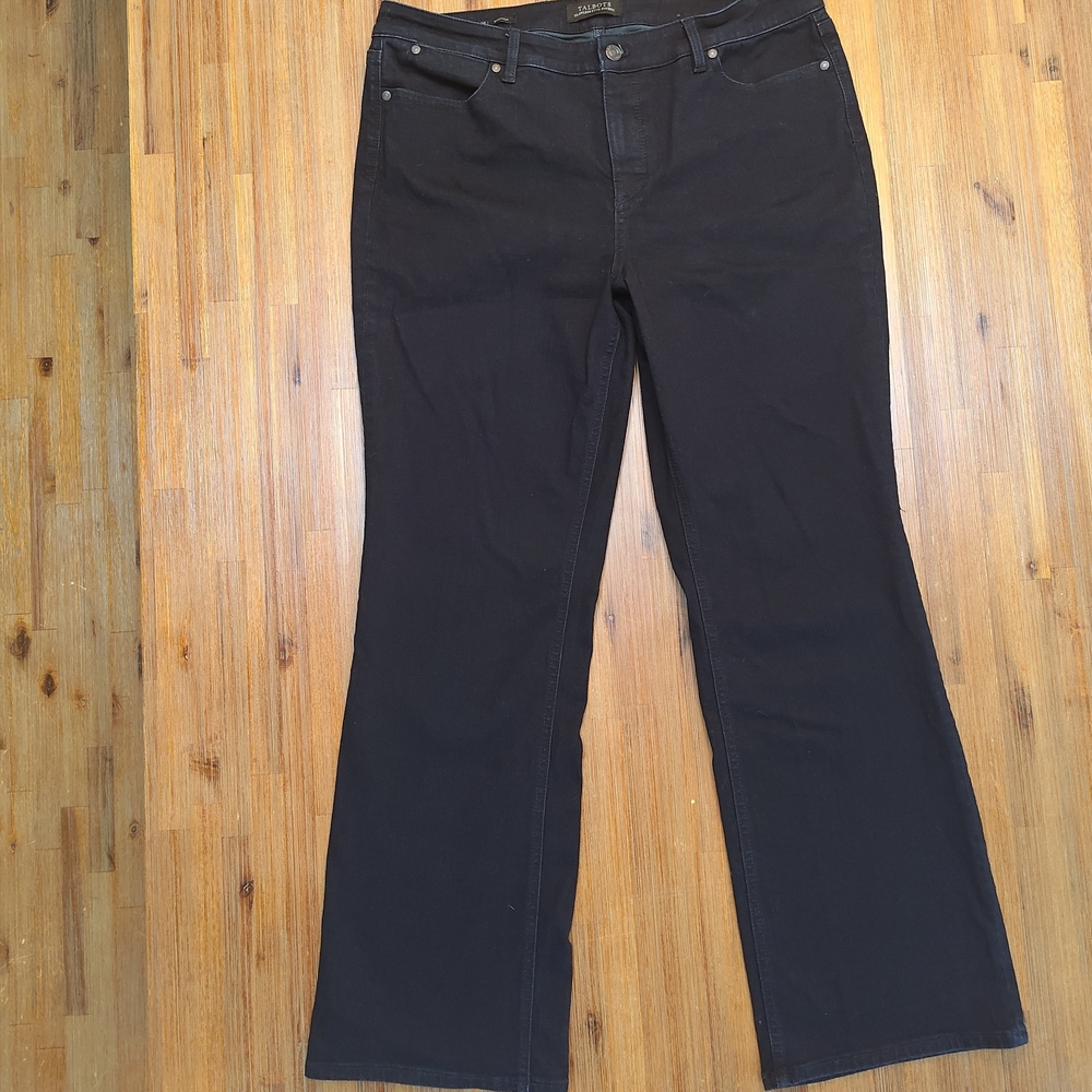 Talbots Womens Jeans Bootcut Flawless Five Pocket Dark Wash Size 16 Stretch